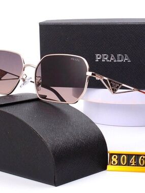 Rose Gold Frame Brown Gradient Lens Sunglasses